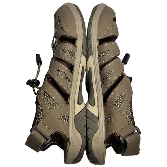 Eddie Bauer Fisherman Sandals Womens 10 Brown Leather Blakely Adjustable Hiking - Picture 5 of 15